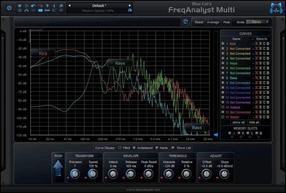 Blue Cat FreqAnalyst Multi 멀티 채널 스펙트럼 아날라이저