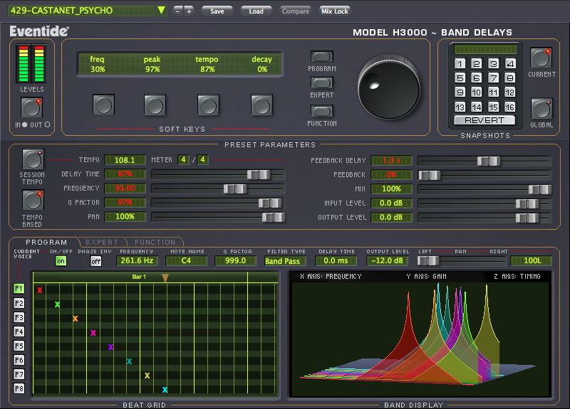 H3000 Band Delays 8밴드 리듬 딜레이