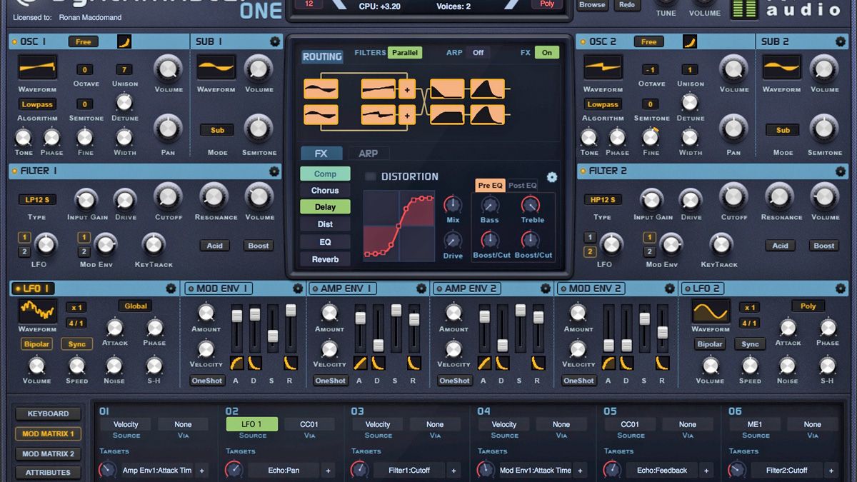 KV331 SynthMaster One 신디사이저