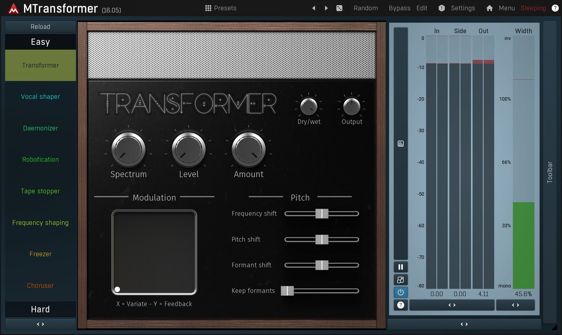 Melda MTransformer 보컬 프로세서