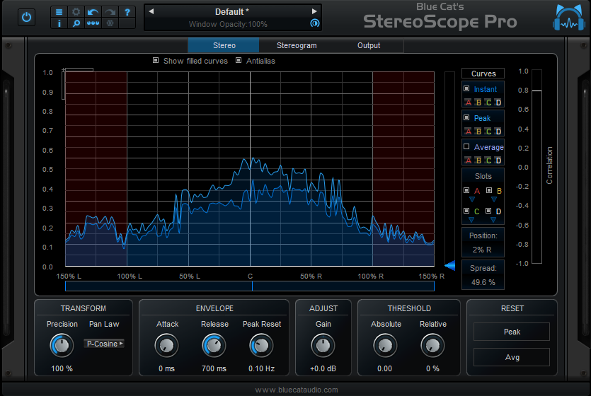Blue Cat StereoScope Pro 스테레오 이미지 아날라이저
