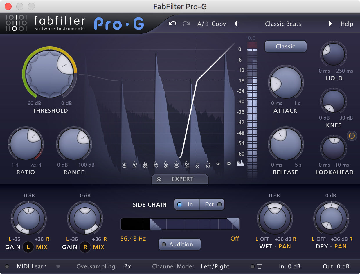 FabFilter Pro-G 게이트 & 익스팬더