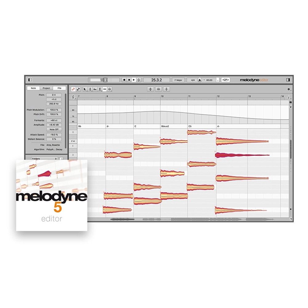 Melodyne 5 editor add-on 풀버젼 필요, 추가 기능