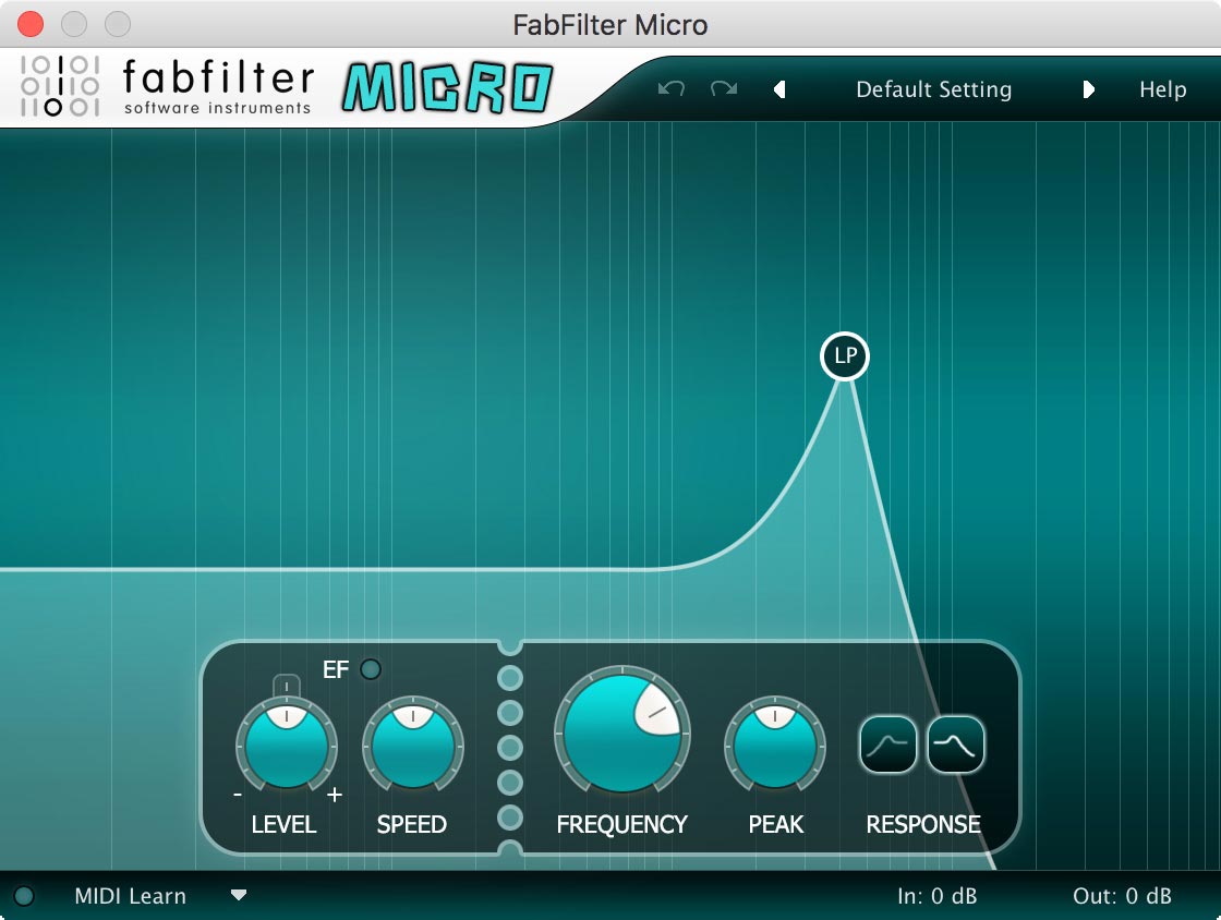 FabFilter Micro 싱글 필터 플러그인