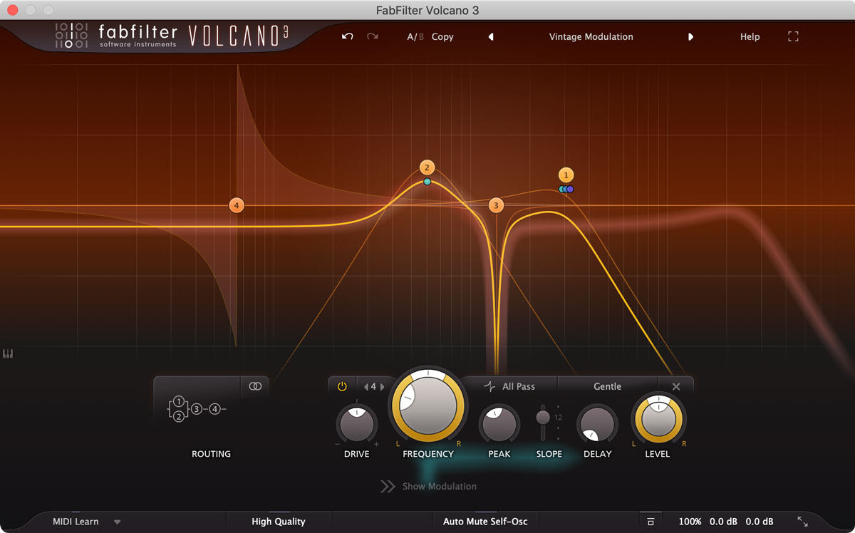 FabFilter Volcano 3 빈티지 사운드 필터