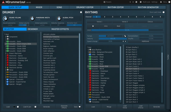 Melda MDrummer 버츄얼 드러머, 드럼 머쉰