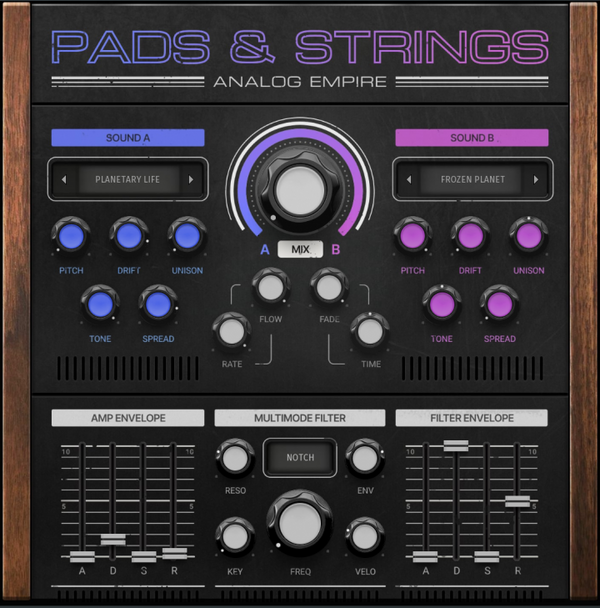 Melda Production Analog Empire: Pads and Strings 아날로그 신스 사운드