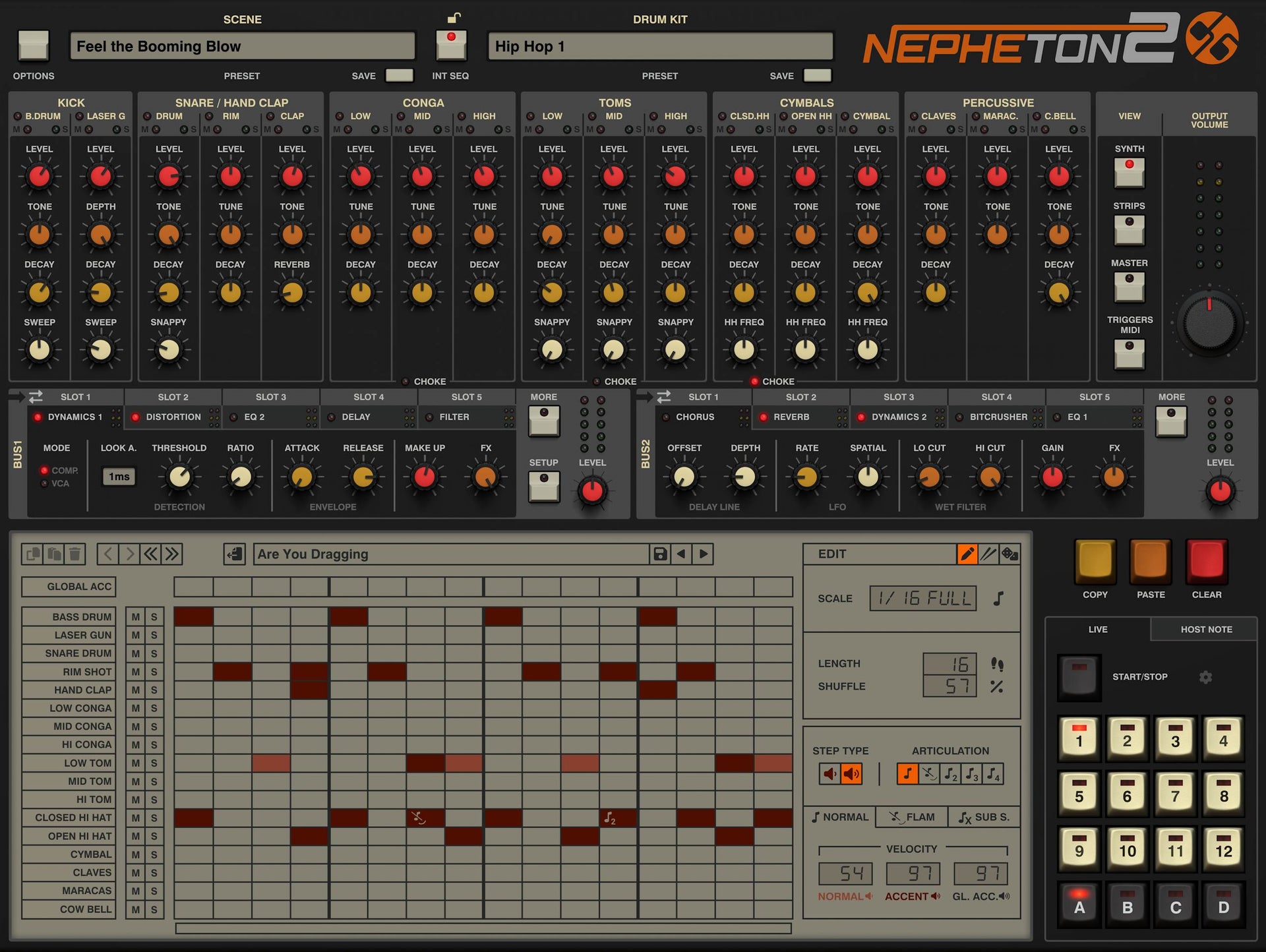 D16 Nepheton 2 드럼신스 TR-808 복각 드럼 신스 (~12월 31일까지)