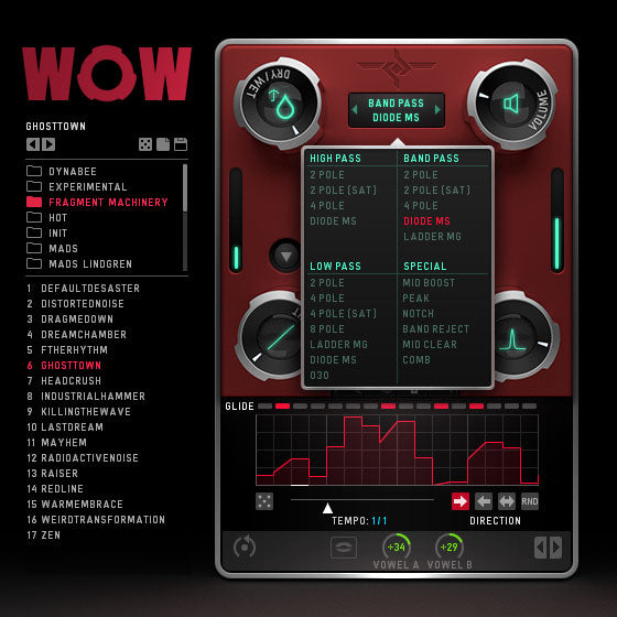 Sugar Bytes WOW 2 필터박스 플러그인
