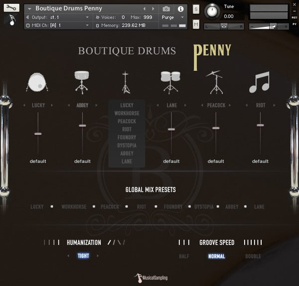 Boutique Drums Penny 60, 70년대 록드럼 사운드