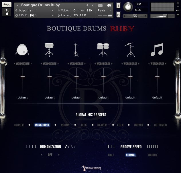 Boutique Drums Ruby 부띠끄 드럼사운드