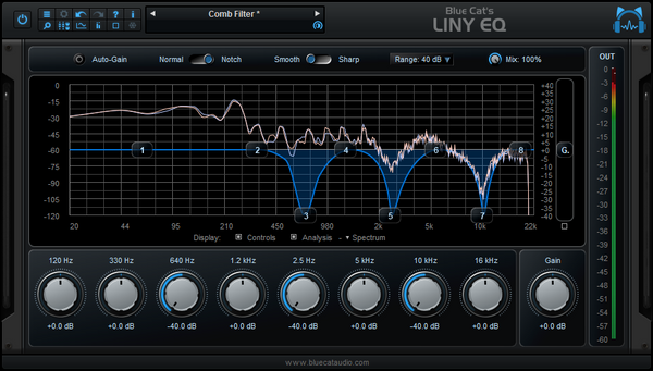 Blue Cat Liny EQ 8밴드 리니어 이퀄라이저