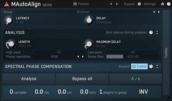 Melda MAutoAlign 자동 위상 정렬 솔루션