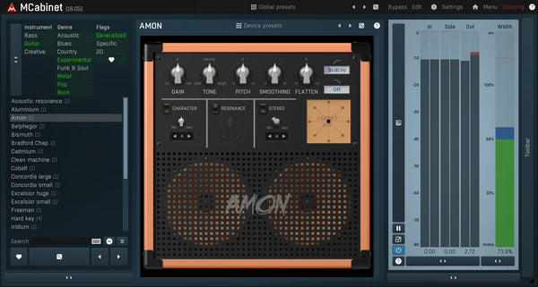 Melda MCabinet 기타 앰프 캐비넷 시뮬레이터