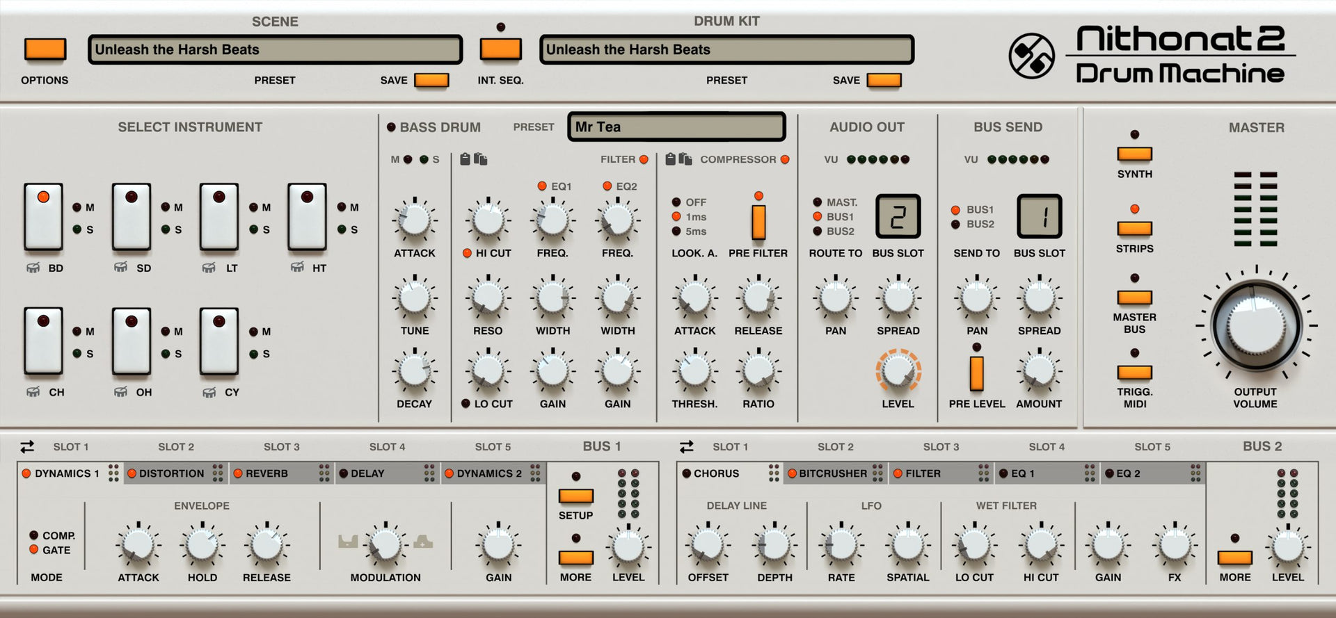 D16 Nithonat 2 드럼 신스 롤랜드 TR-606 복각