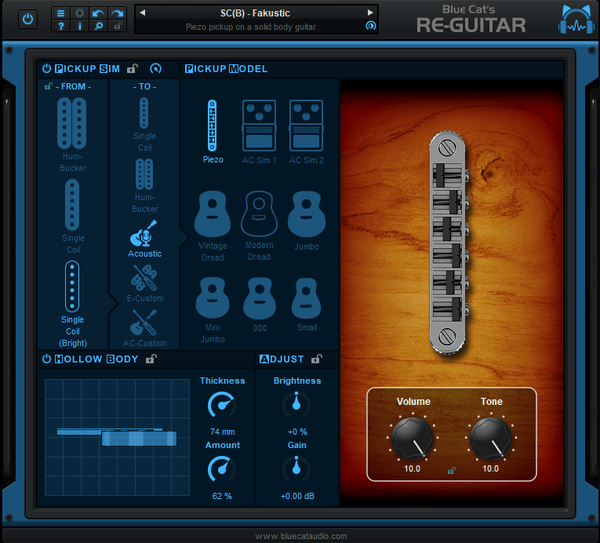 Blue Cat Re-Guitar 기타 사운드 개조 플러그인