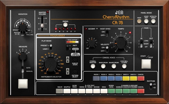 Cherry Audio CR-78 Drum Machine 롤랜드 복각 드럼 머쉰