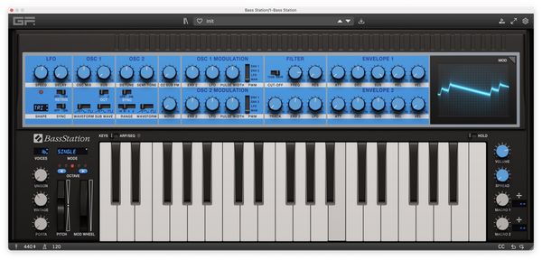 Gforce Novation Bass Station 16 보이스 신디사이저