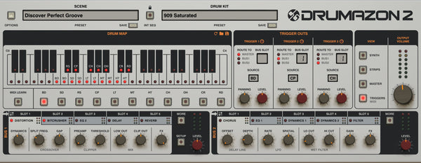 D16 Drumazon 2 롤랜드 909 스타일 드럼 신디사이저