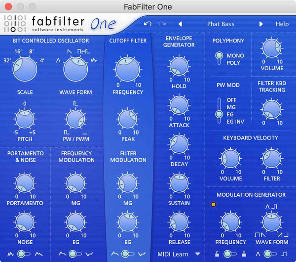 FabFilter One 컷오프 필터
