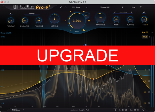 FabFilter Pro-R2 Upgrade from R1 리버브 플러그인 업그레이드 R1 에서 R2 Upgrade 상품