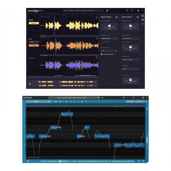 Synchro Arts RePitch Standard 와 VocAlign Pro Bundle 통합 번들