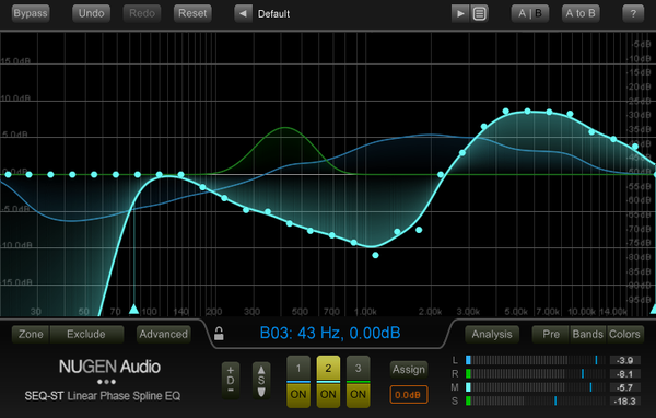 NUGEN SEQ-ST 스테레오 Linear Phase EQ 플러그인