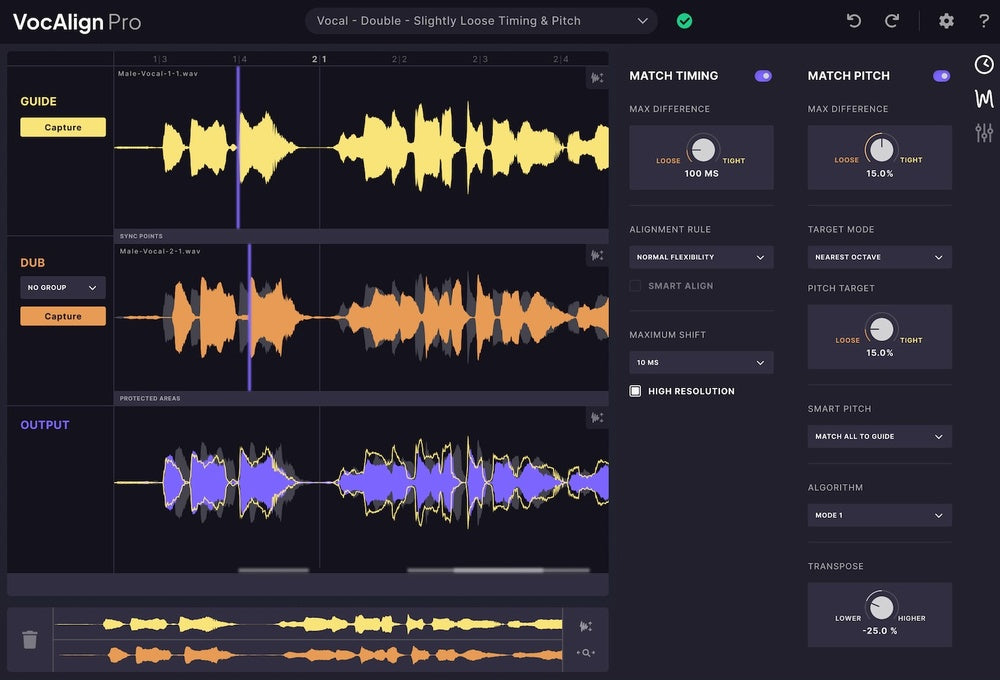 Synchro Arts 의 VocAlign 6 Pro 보컬 정렬 플러그인