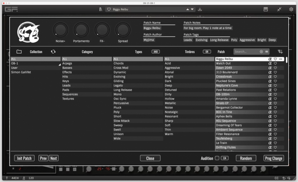 GForce Oberheim OB-1 soft synth